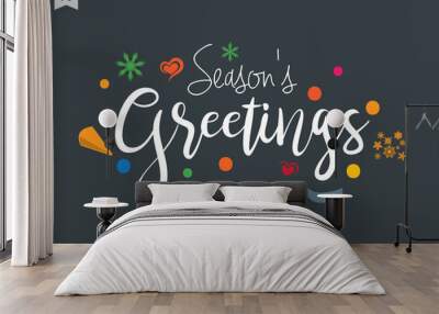 Season's Greetings Card Design for digital campaign Wall mural