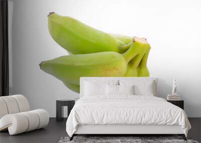 raw banana on white background Wall mural