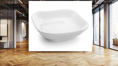 white bowl isolated on white background Wall mural