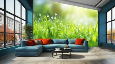 green grass background Wall mural