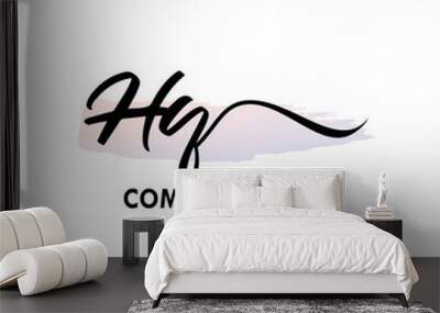 HQ Watercolor Initial Logo Design Vector Wall mural