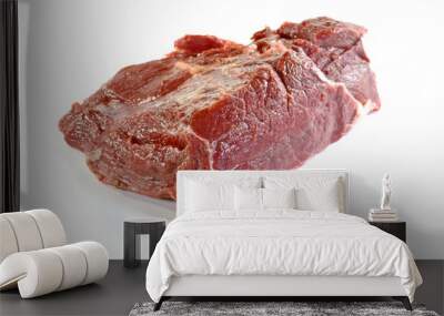 A large piece of raw meat fresh pork. Isolated on white background. Wall mural