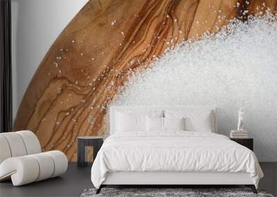 sea salt on wooden background Wall mural