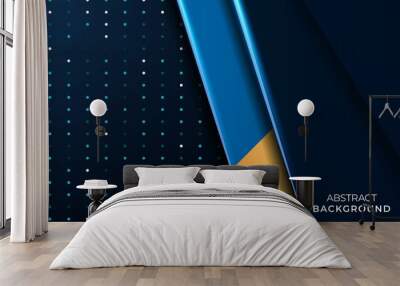 abstract blue future vector background in dots texture Wall mural