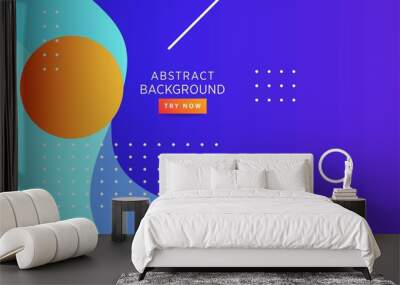 modern abstract geometric background banner design.dynamic textured geometric elements design with dots decoration. can be used in cover design, poster, book design, social media template background. Wall mural