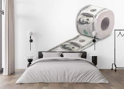 Toilet paper money dollar Wall mural