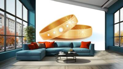 gold wedding rings Wall mural