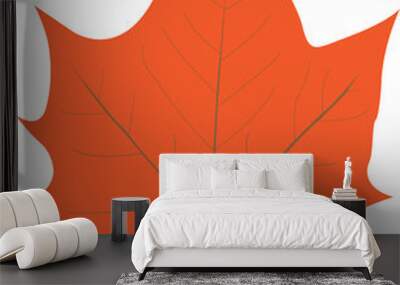 maple leaf on a white background Wall mural