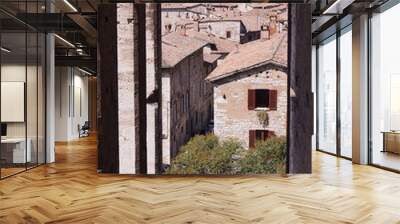 View of Gubbio from Palazzo Ducale, Umbria, Italia Wall mural