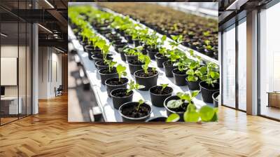 seedlings in a greenhouse Wall mural