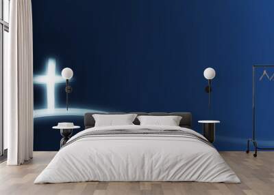 Religious conceptual cross illustration Can be applied to media and design work. Wall mural