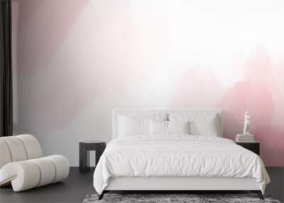 Water color, pink, white background, used as a background in the wedding and other tasks. Wall mural