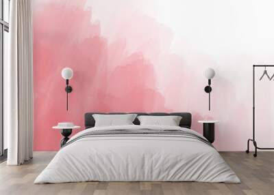 Water color, pink, white background, used as a background in the wedding and other tasks. Wall mural