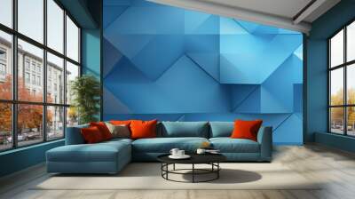 blue modern geometric abstract background  Wall mural