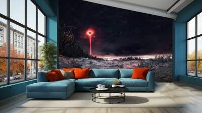 fire in the night Wall mural