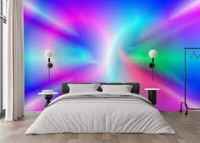 Abstract space gradient with multicolored glow and blurred illustration background Wall mural