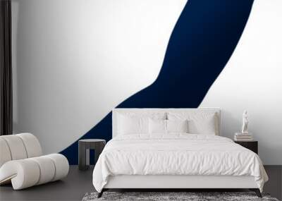 Blank Navy Blue UV Protection Arm Sleeve Template on White Background, Vector File Wall mural