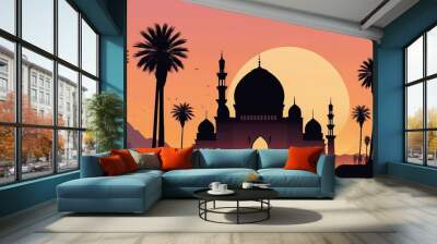 Islamic Ramadan and Eid al-Adha themed background Wall mural