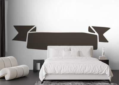 brown ribbon element Wall mural