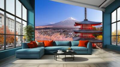 mt fuji temple japan Wall mural