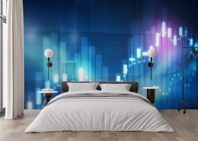 forex trading background Wall mural