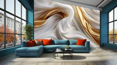 gold and white marble luxury texture background Wall mural