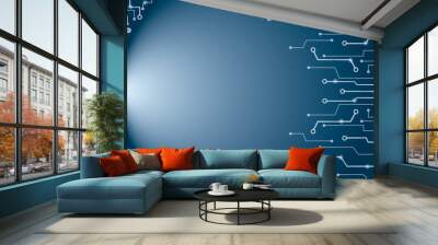 Abstract technology lines art background and space Wall mural