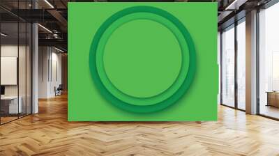 green circles background template vector Wall mural