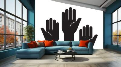 hands up icon vector illustration Wall mural