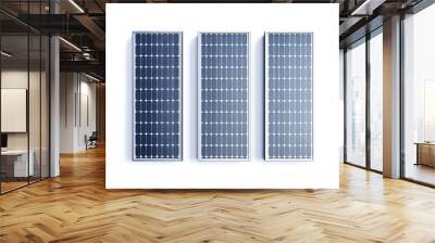 illustration solar panels isolated on white background. Ecological, clean energy , Solar cells. Generative AI Wall mural