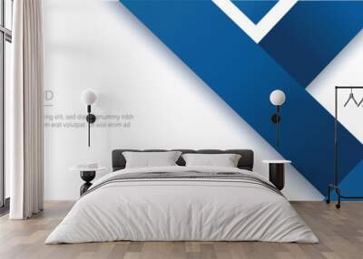 modern blue line banner. vector illustration Wall mural