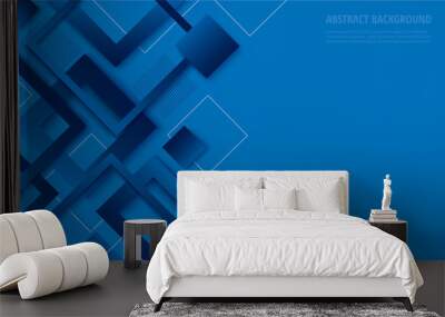 modern blue square gradient trendy background vector illustration EPS10 Wall mural