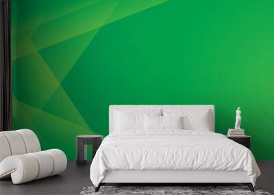 modern green triangle background vector illustration Wall mural