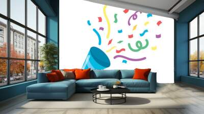 Party Icon. Confetti popper illustration Wall mural