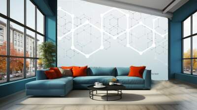 the shape of hexagon concept design abstract technology background vector EPS10 Wall mural