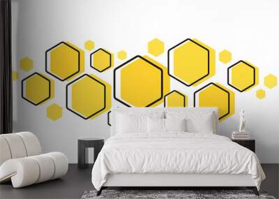 the shape of hexagon concept design background Wall mural