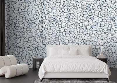 white gravel texture wallpaper. vector illustration eps 10 Wall mural