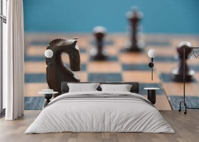 Chess board game competition business concept. Wall mural