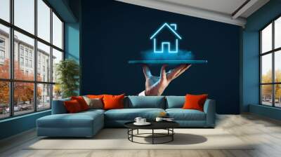 real estate and Property insurance and security concept. Wall mural