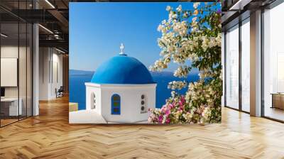 Church on Santorini island, Oia Wall mural