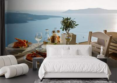 Romantic dinner for two Wall mural