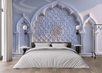 ArabicIslamic style wall design with arch and arabic Wall mural