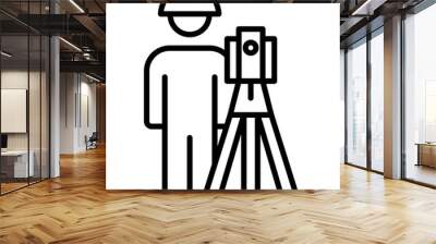 Building Survey icon Wall mural