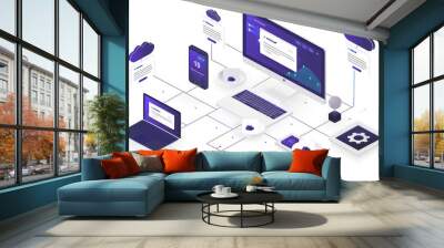 A digital platform offering integration solutions for businesses, helping them connect multiple software applications seamlessly. Wall mural