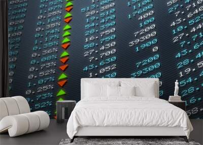 Digital Stock exchange panel Wall mural