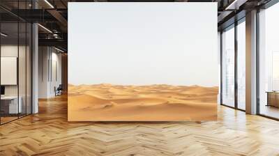 Gold desert in sunset. Wall mural