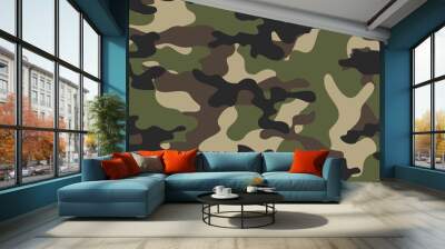 
Abstract camouflage seamless vector pattern for printing clothes, fabrics Wall mural