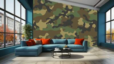 Army camo military design, background repeat, classic modern hunting print Wall mural