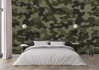 
camouflage modern pattern seamless texture, military background Wall mural