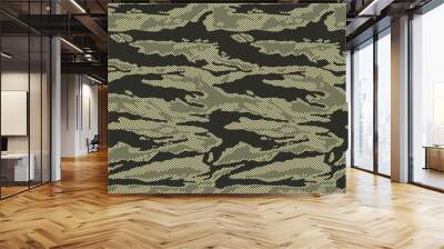 
Linear vector camouflage modern trendy texture for print clothes, paper, fabric Wall mural